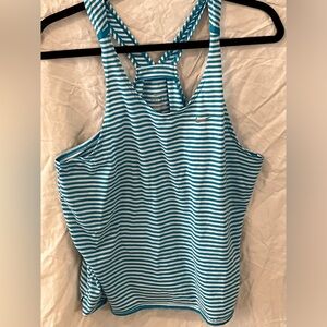 Nike Blue Striped Tank Top